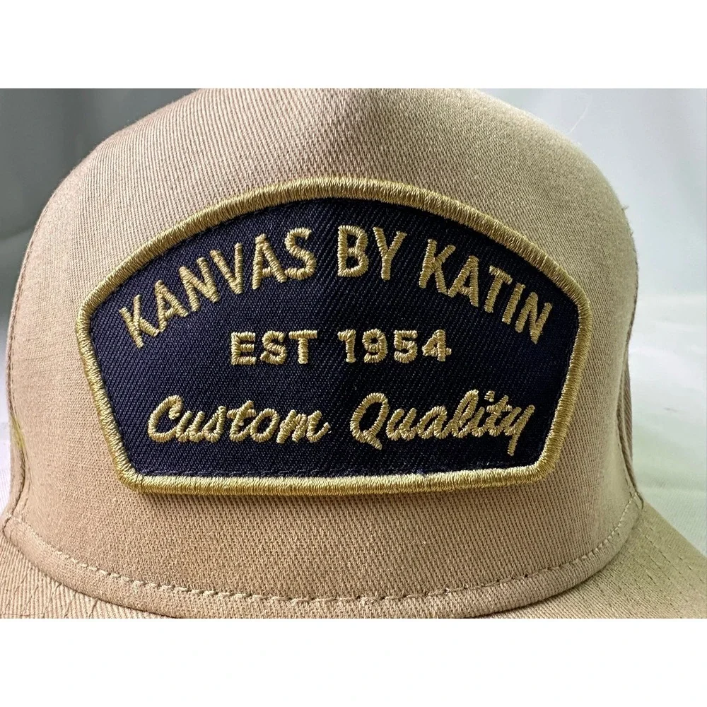 Katin Customs Hat Tan Cotton Canvas Snapback Est 1954 Patch Surf Skate‎ OSFA